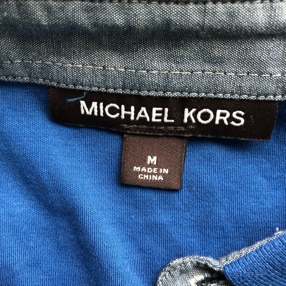 Michael Kors Short Sleeve Polo Shirt Size Medium - Picture 3 of 7